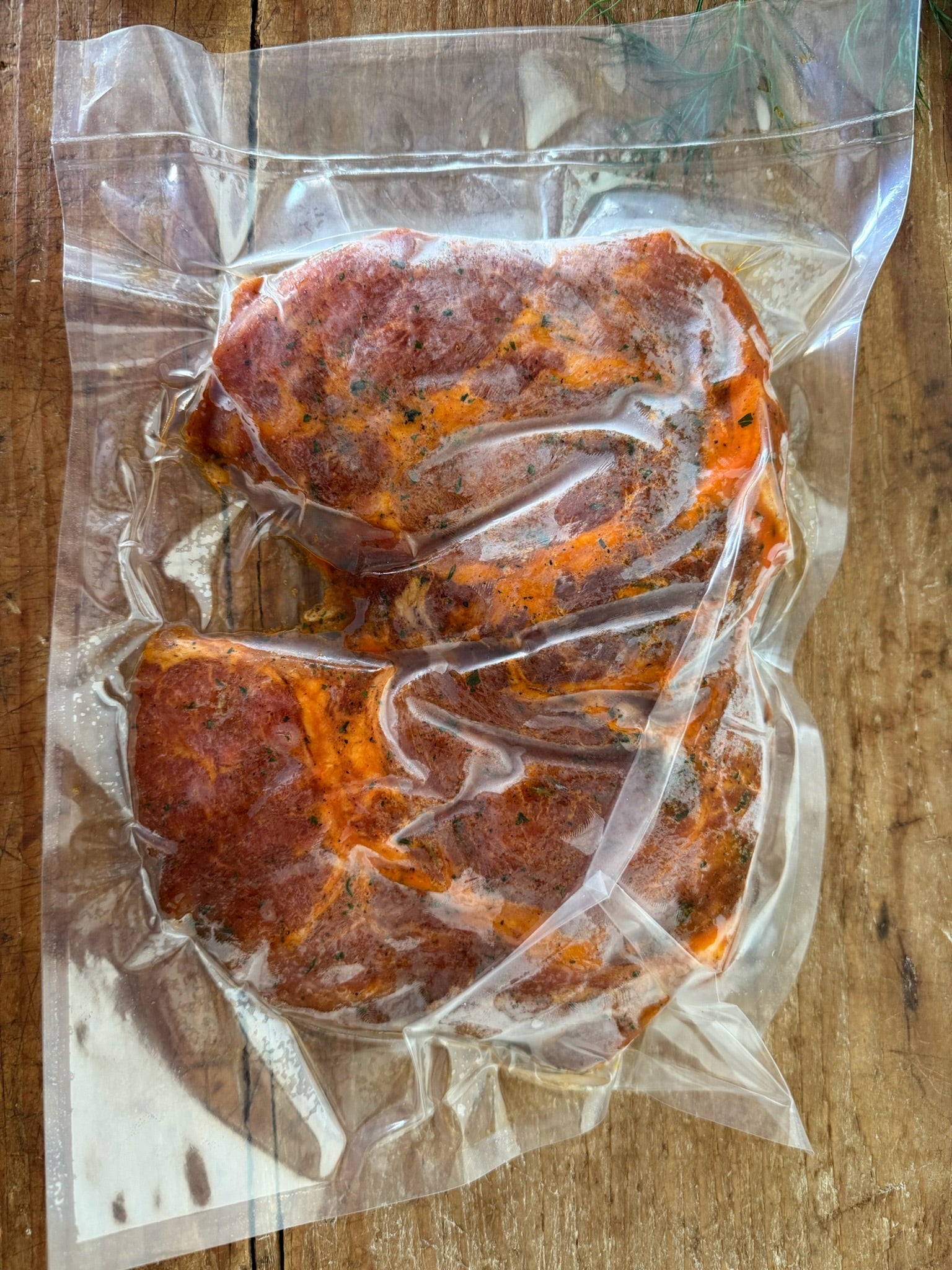 Paprika-Halssteaks vom Bentheimer Schwein