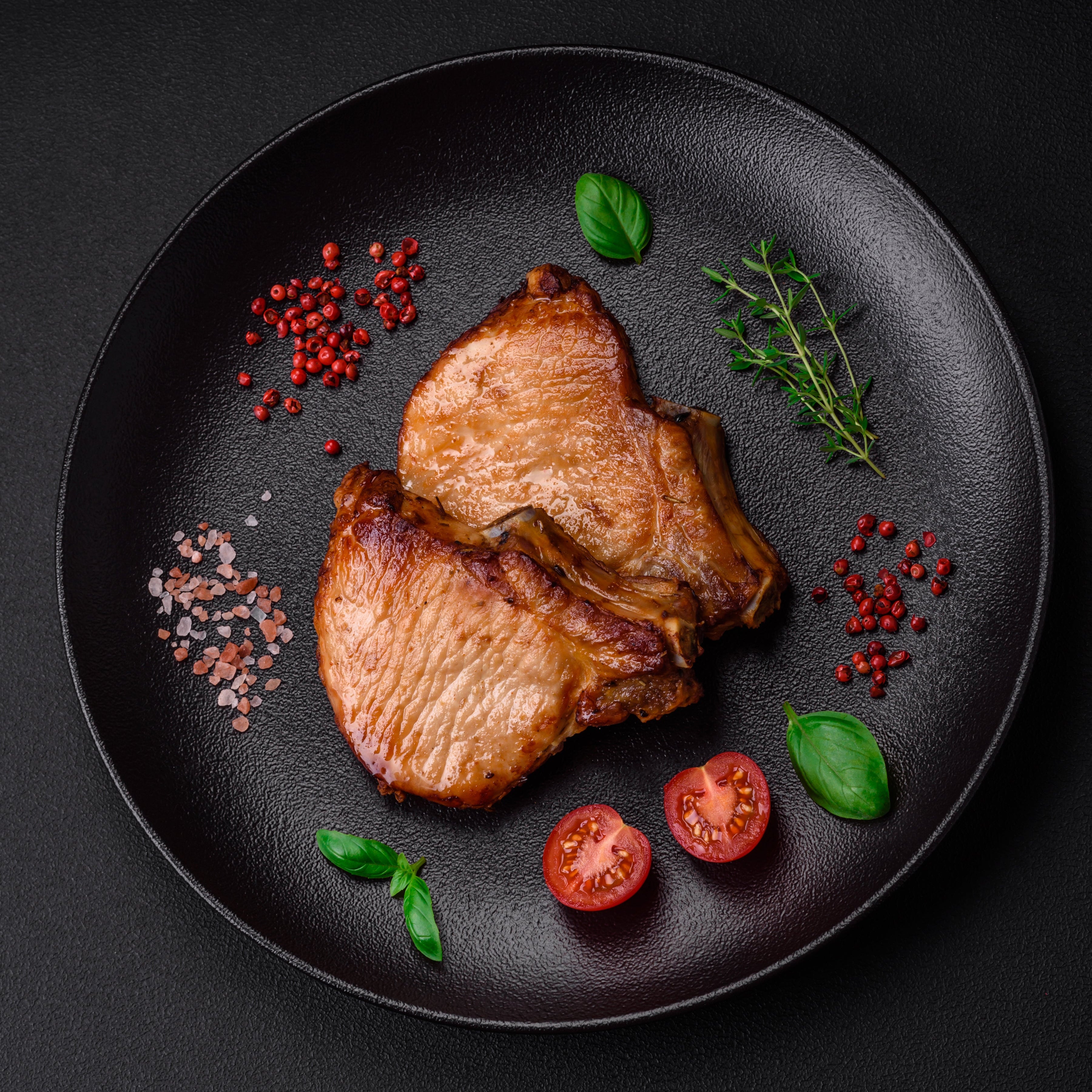 Paprika-Halssteaks vom Bentheimer Schwein